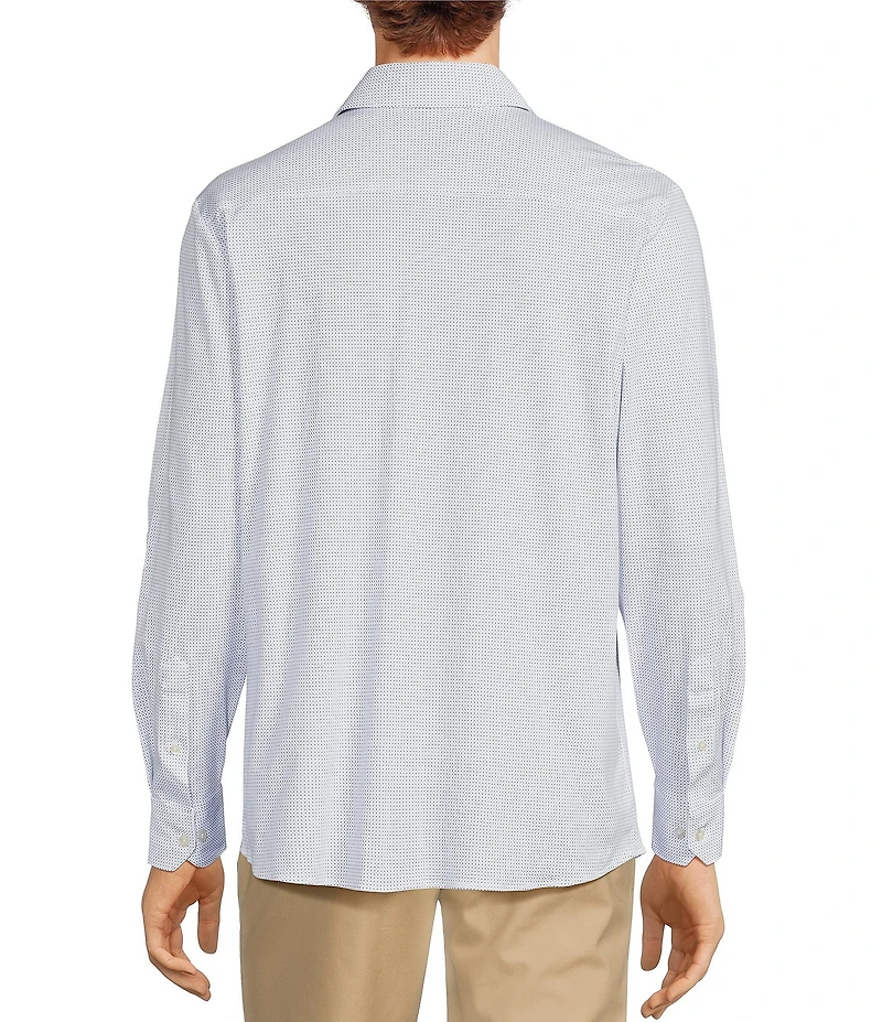 Hart Schaffner Marx State Street Essentials Albini 4FLEX Long Sleeve Printed Coat Front Shirt