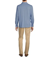 Hart Schaffner Marx State Street Essentials Albini 4FLEX Long Sleeves Mini Tile Spread Collar Coat Front Shirt