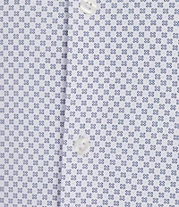 Hart Schaffner Marx State Street Essentials Long Sleeve Geo Print Albini Knit 4Flex Coat Front Shirt