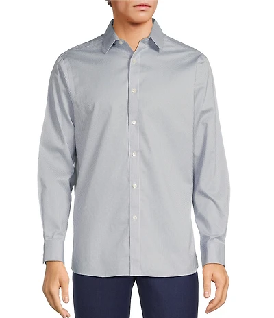 Hart Schaffner Marx State Street Essentials Long Sleeve Geo Print Button Front Shirt