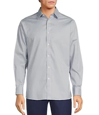Hart Schaffner Marx State Street Essentials Long Sleeve Geo Print Button Front Shirt