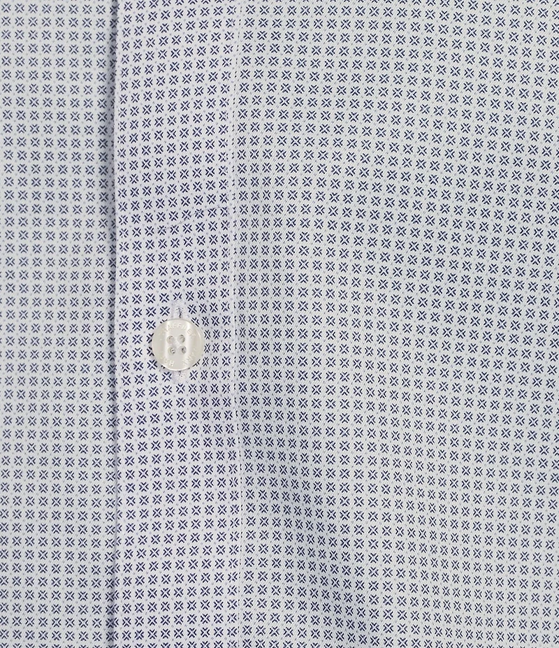 Hart Schaffner Marx State Street Essentials Long Sleeve Geo Print Coatfront Shirt