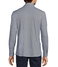 Hart Schaffner Marx State Street Essentials Long Sleeve Houndstooth Albini Knit 4Flex Coat Front Shirt