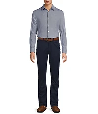 Hart Schaffner Marx State Street Essentials Long Sleeve Houndstooth Albini Knit 4Flex Coat Front Shirt