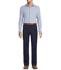 Hart Schaffner Marx State Street Essentials Long Sleeve Paisley Albini Knit 4Flex Coat Front Shirt