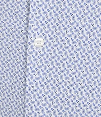 Hart Schaffner Marx State Street Essentials Long Sleeve Paisley Albini Knit 4Flex Coat Front Shirt