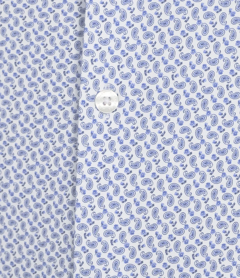 Hart Schaffner Marx State Street Essentials Long Sleeve Paisley Albini Knit 4Flex Coat Front Shirt