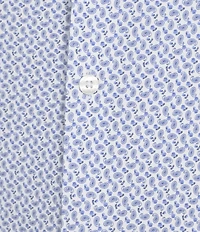 Hart Schaffner Marx State Street Essentials Long Sleeve Paisley Albini Knit 4Flex Coat Front Shirt