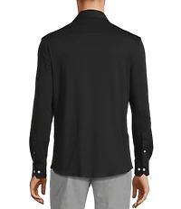 Hart Schaffner Marx State Street Essentials Long Sleeve Solid Albini Knit 4Flex Coatfront Shirt