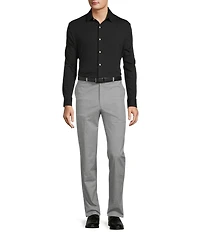 Hart Schaffner Marx State Street Essentials Long Sleeve Solid Albini Knit 4Flex Coatfront Shirt