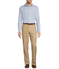 Hart Schaffner Marx State Street Essentials Long Sleeve Solid Albini Knit 4Flex Coatfront Shirt