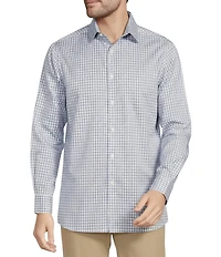 Hart Schaffner Marx State Street Essentials Long Sleeve Spread Collar Checkered Sport Shirt