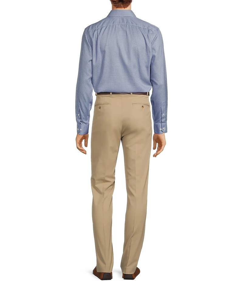 Hart Schaffner Marx State Street Essentials Long Sleeve Spread Collar Non-Iron Houndstooth Sport Shirt