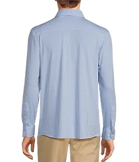 Hart Schaffner Marx State Street Essentials Long Sleeve Stripe Albini Knit 4Flex Coatfront Shirt