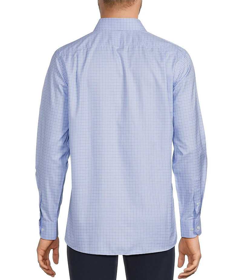 Hart Schaffner Marx State Street Essentials Long Sleeve Yarn Dye Button Front Shirt