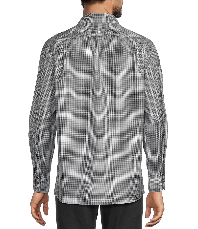 Hart Schaffner Marx State Street Essentials Long Sleeve Yarn Dyed Button Front Shirt