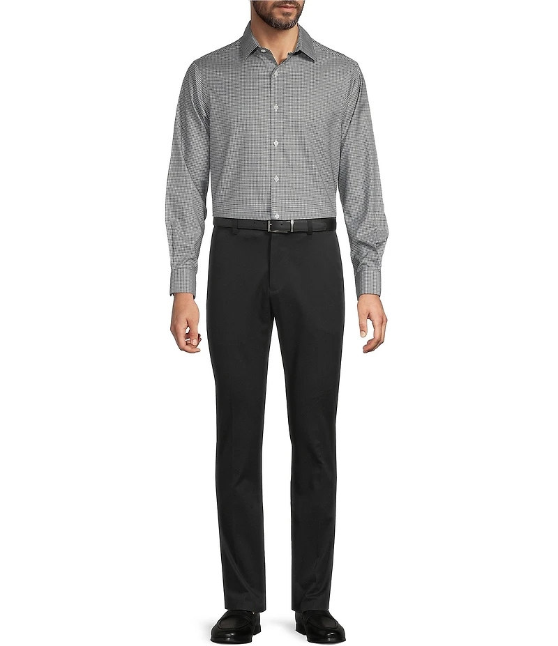 Hart Schaffner Marx State Street Essentials Long Sleeve Yarn Dyed Button Front Shirt