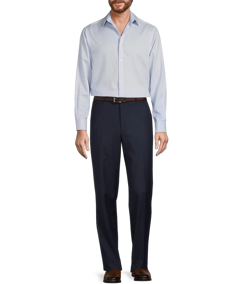 Hart Schaffner Marx State Street Essentials Mini Checked Spread Collar Sportshirt