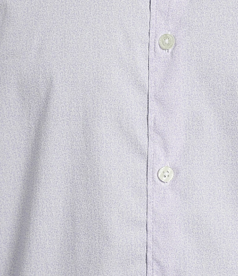 Hart Schaffner Marx The Blueprint Collection Short Sleeve Textured Woven Button Front Shirt