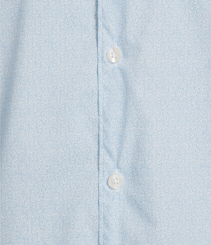 Hart Schaffner Marx The Blueprint Collection Short Sleeve Textured Woven Button Front Shirt