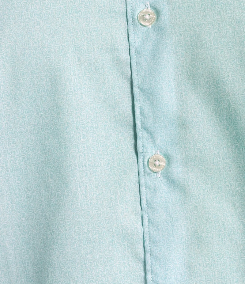 Hart Schaffner Marx The Blueprint Collection Short Sleeve Textured Woven Button Front Shirt