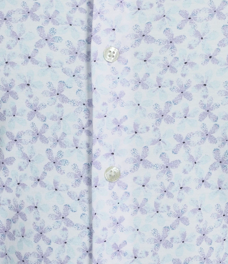 Hart Schaffner Marx The Blueprint Collection Short Sleeve Stipple Floral Print Shirt