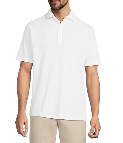 Hart Schaffner Marx The Driver Luxury Performance Short Sleeve Solid Textured Polo
