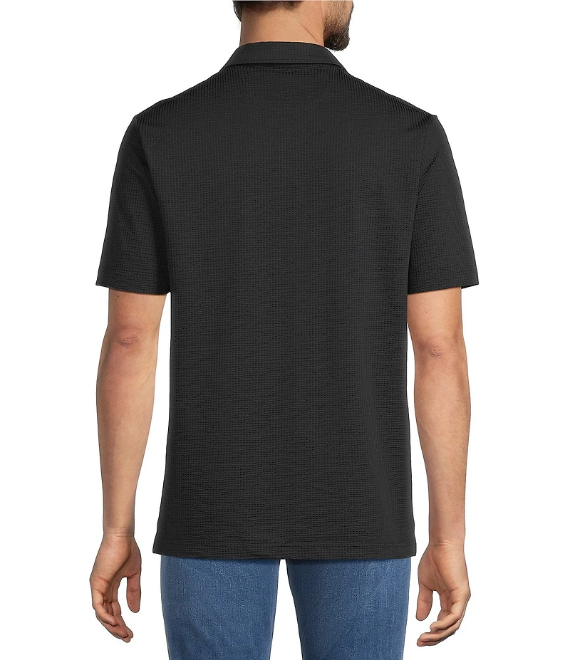 Hart Schaffner Marx The Driver Luxury Performance Short Sleeve Solid Textured Polo