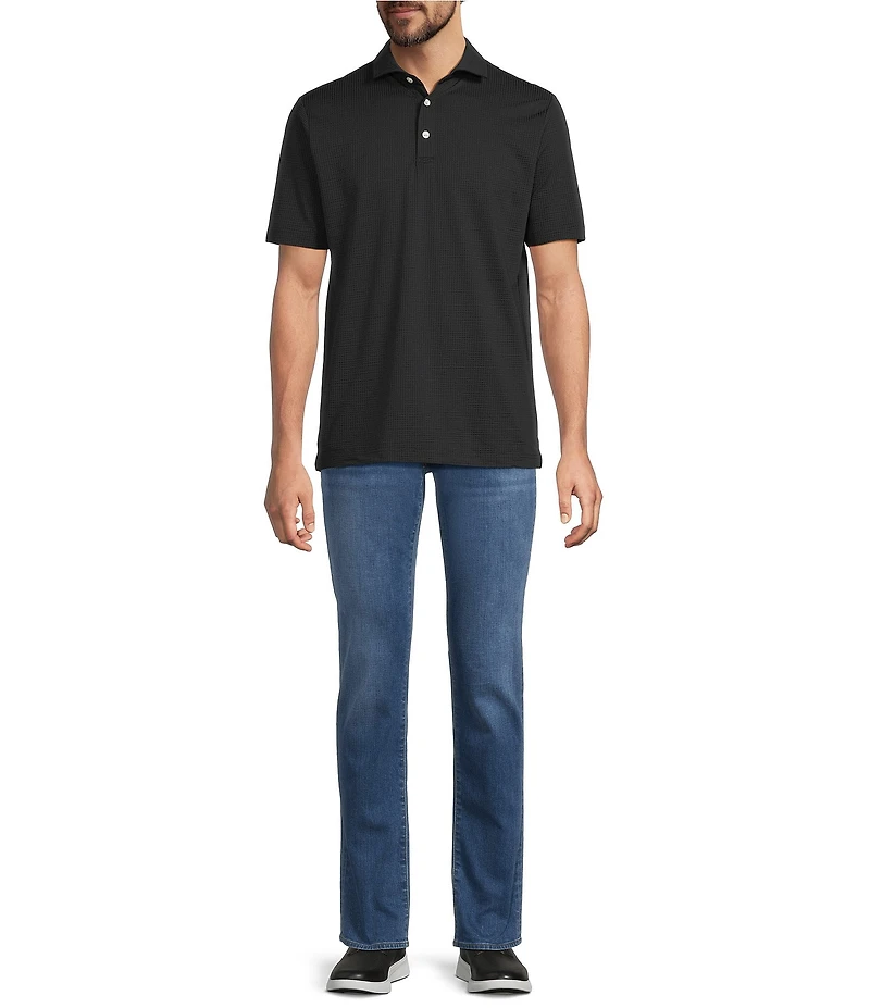 Hart Schaffner Marx The Driver Luxury Performance Short Sleeve Solid Textured Polo