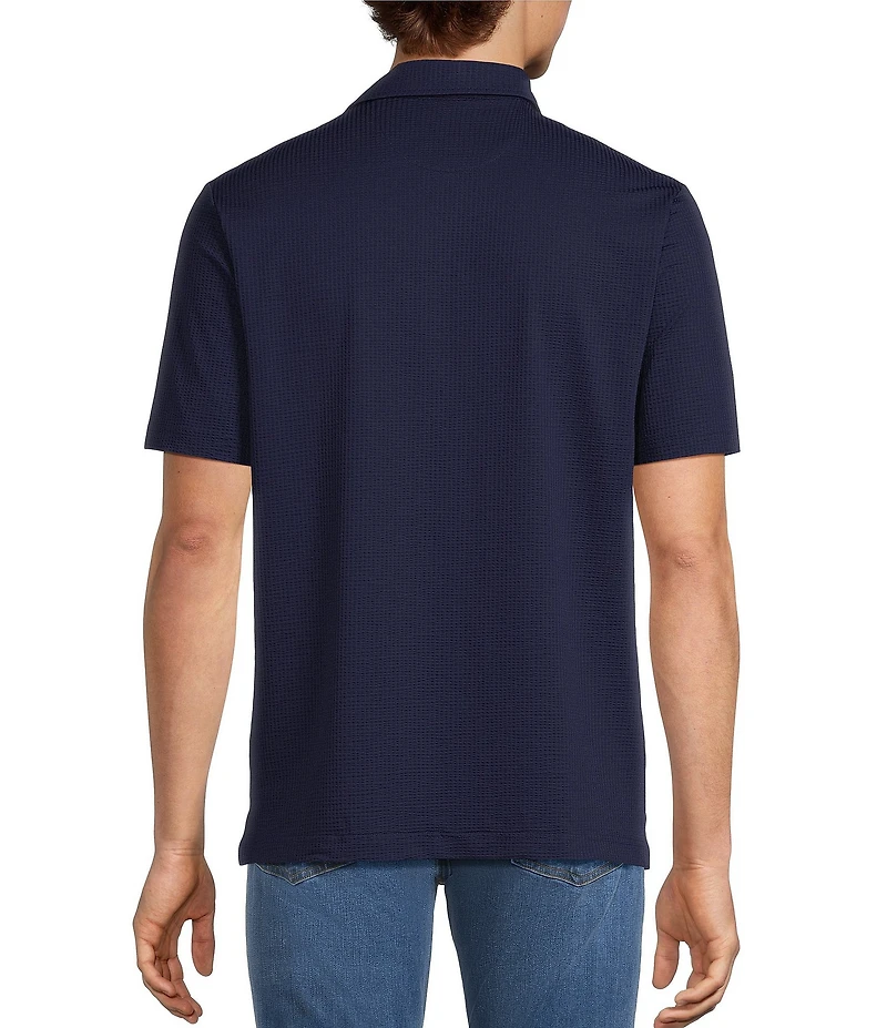 Hart Schaffner Marx The Driver Luxury Performance Short Sleeve Solid Textured Polo