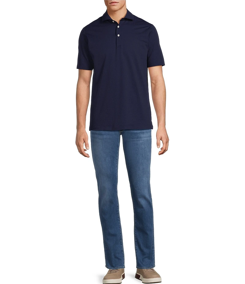 Hart Schaffner Marx The Driver Luxury Performance Short Sleeve Solid Textured Polo