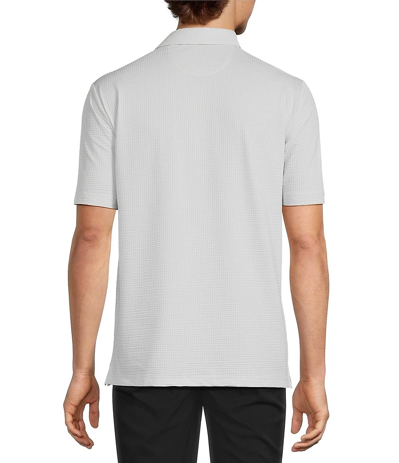 Hart Schaffner Marx Luxury Performance The Driver Short Sleeve Solid Textured Polo