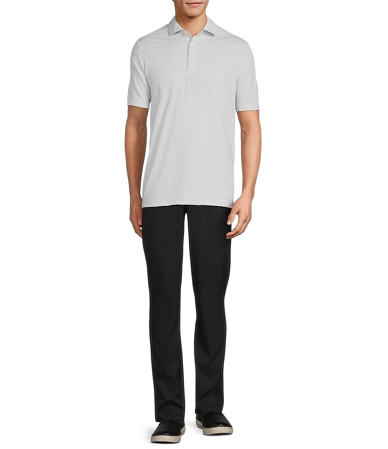 Hart Schaffner Marx Luxury Performance The Driver Short Sleeve Solid Textured Polo