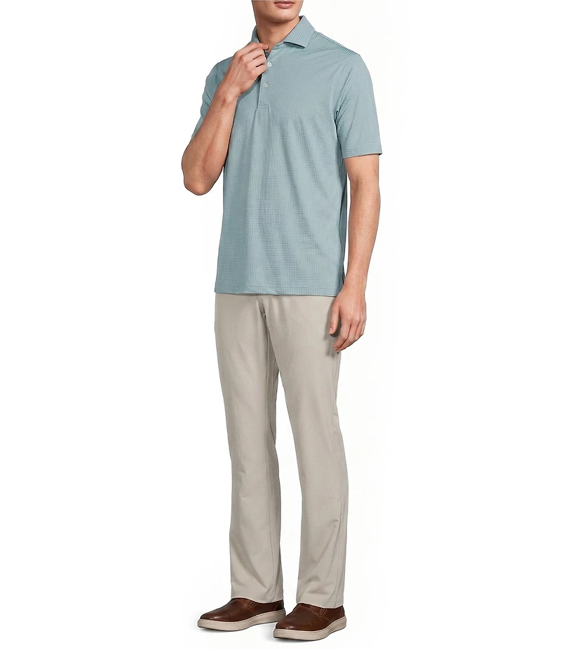 Hart Schaffner Marx Luxury Performance The Driver Short Sleeve Solid Textured Polo