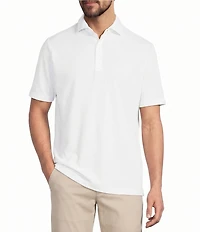 Hart Schaffner Marx Luxury Performance The Driver Short Sleeve Solid Textured Polo