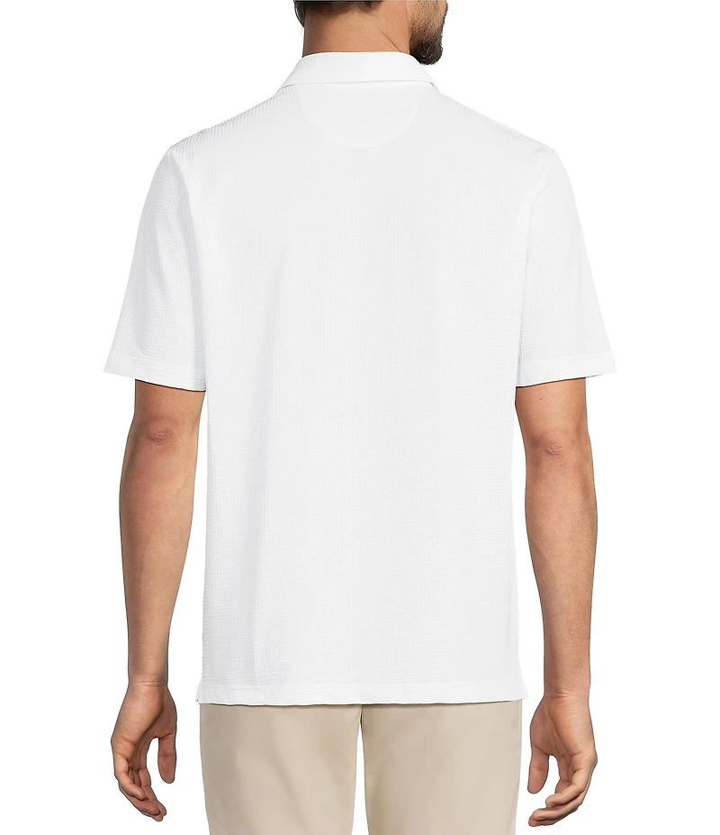Hart Schaffner Marx Luxury Performance The Driver Short Sleeve Solid Textured Polo