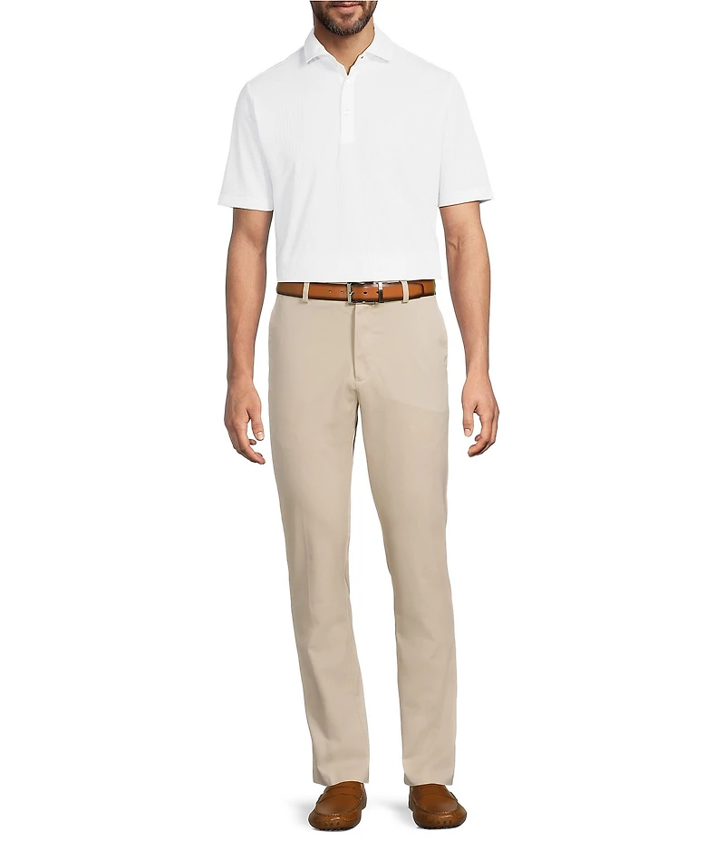 Hart Schaffner Marx Luxury Performance The Driver Short Sleeve Solid Textured Polo