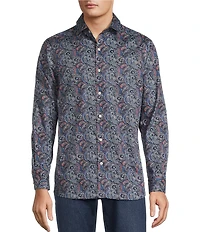 Hart Schaffner Marx The Mr. Classic Collection Long Sleeve Floral Paisley Coatfront