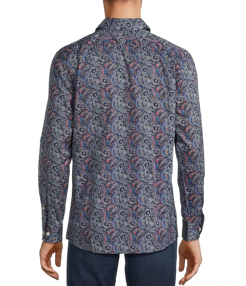 Hart Schaffner Marx The Mr. Classic Collection Long Sleeve Floral Paisley Coatfront