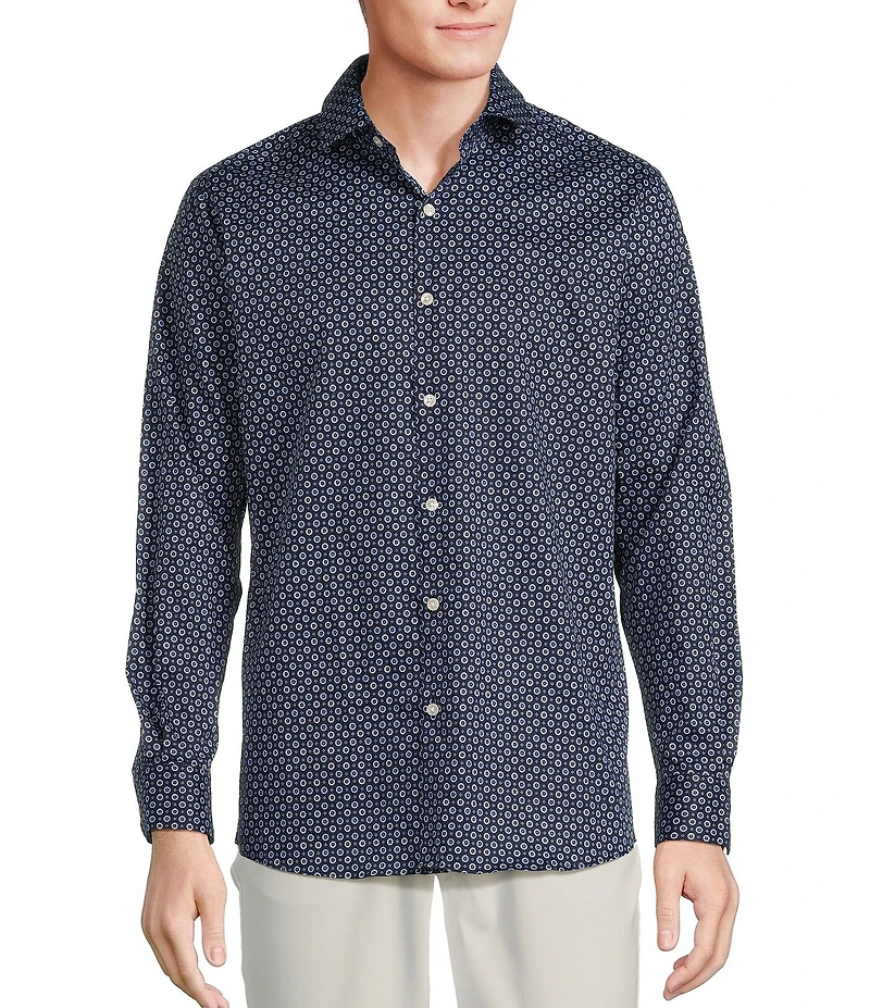 Hart Schaffner Marx The Mr. Classic Collection Long Sleeve Medallion Coatfront Shirt