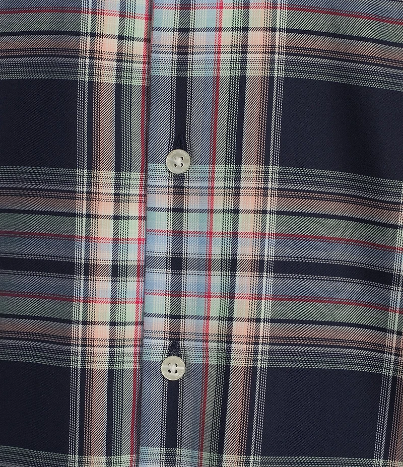 Hart Schaffner Marx The Mr. Classic Collection Long Sleeve Plaid Coatfront Shirt