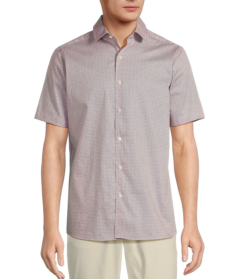 Hart Schaffner Marx The Mr. Classic Collection Short Sleeve Geo Print Shirt