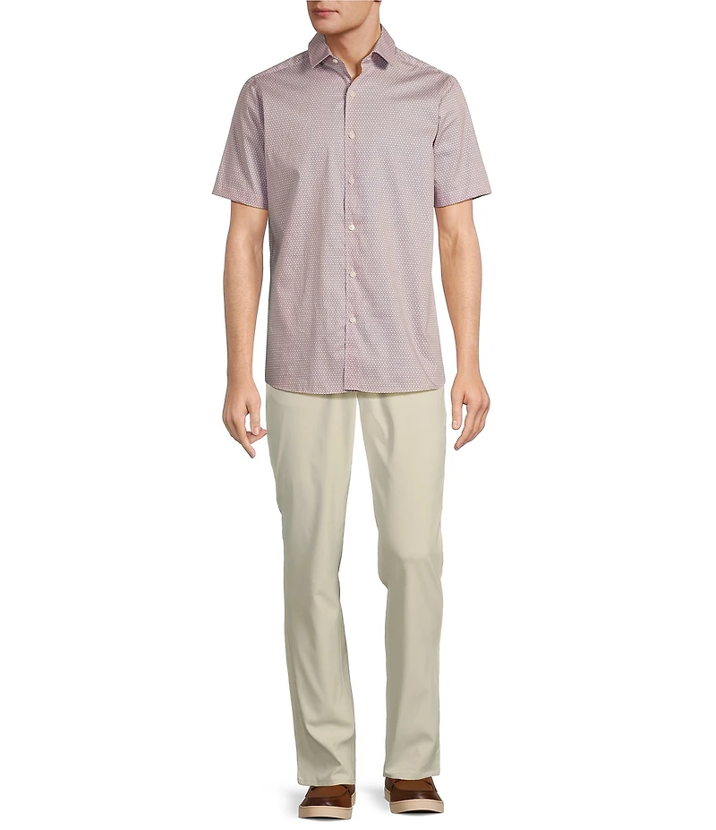Hart Schaffner Marx The Mr. Classic Collection Short Sleeve Geo Print Shirt