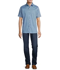 Hart Schaffner Marx The Mr. Classic Collection Short Sleeve Geo Print Shirt