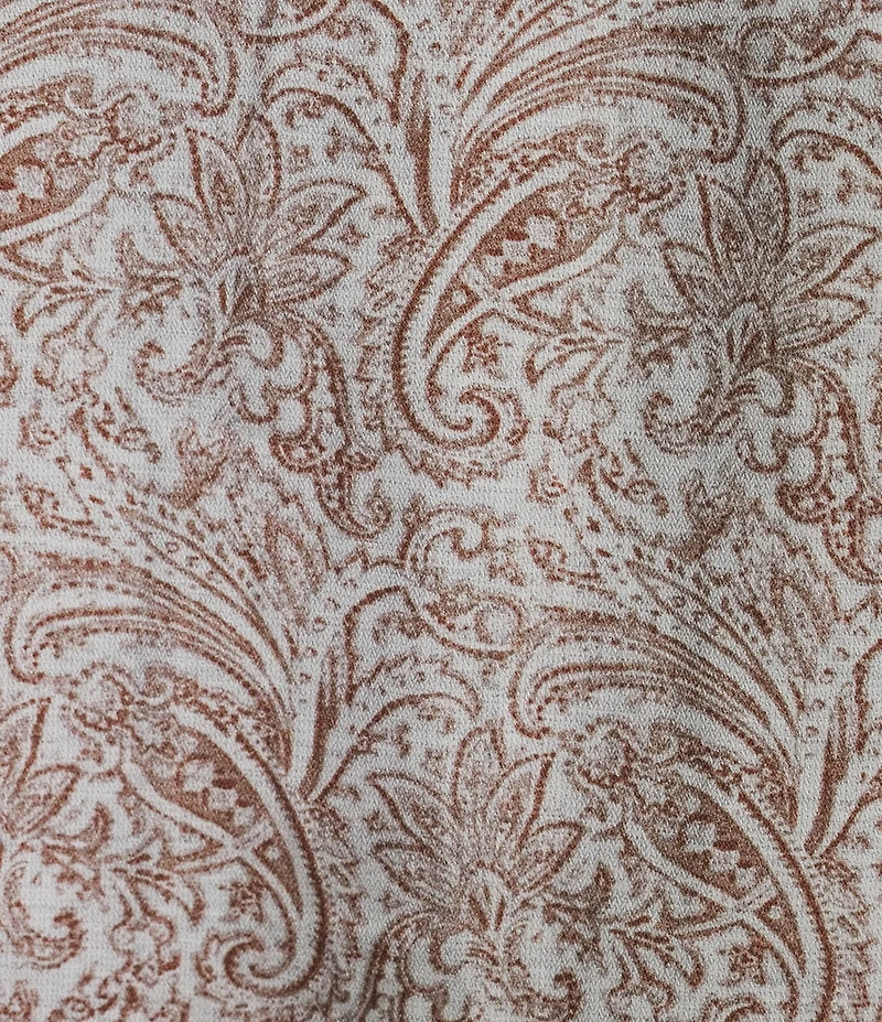 Hart Schaffner Marx The Reserve Collection Albini Long Sleeve Paisley Spread Collar Coat Front Shirt