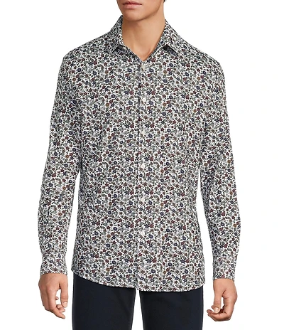 Hart Schaffner Marx The Reserve Collection Long Sleeve 4FLEX Floral Sport Shirt