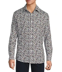 Hart Schaffner Marx The Reserve Collection Long Sleeve 4FLEX Floral Sport Shirt