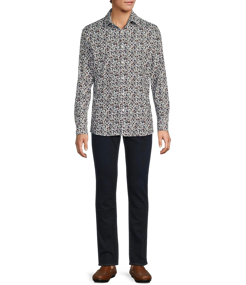 Hart Schaffner Marx The Reserve Collection Long Sleeve 4FLEX Floral Sport Shirt
