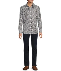 Hart Schaffner Marx The Reserve Collection Long Sleeve 4FLEX Floral Sport Shirt