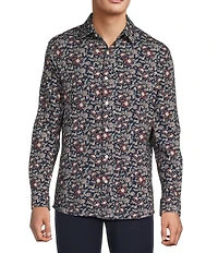 Hart Schaffner Marx The Reserve Collection Long Sleeve 4FLEX Large Floral Sport Shirt